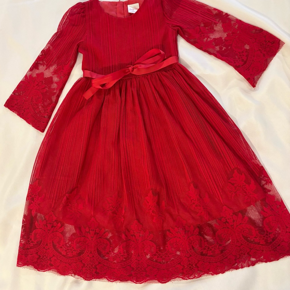 Elegant Red Lace‎ Kids Dress